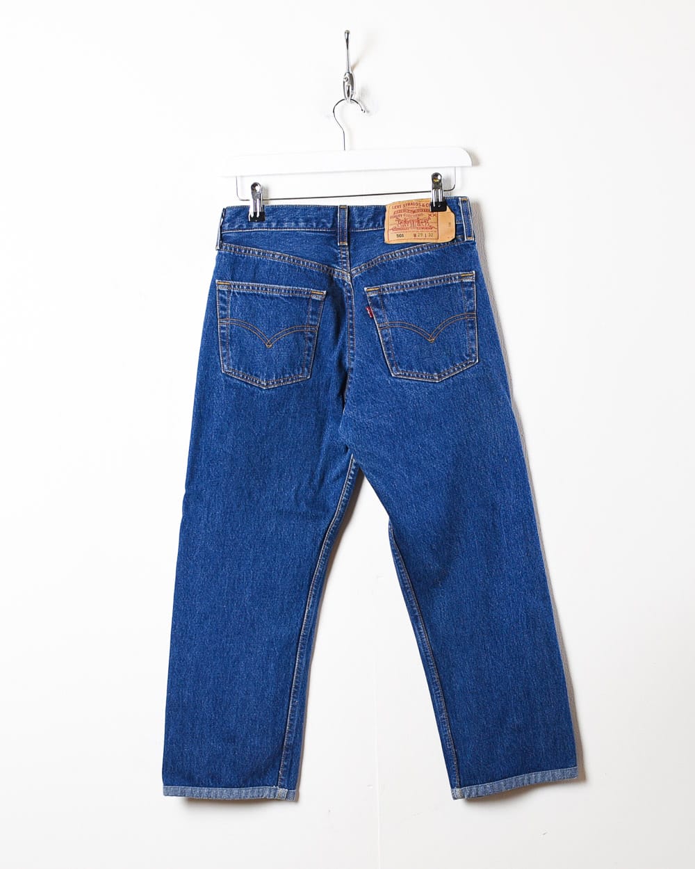 Navy Levi's 501 3/4 Length Jeans - W28 L23