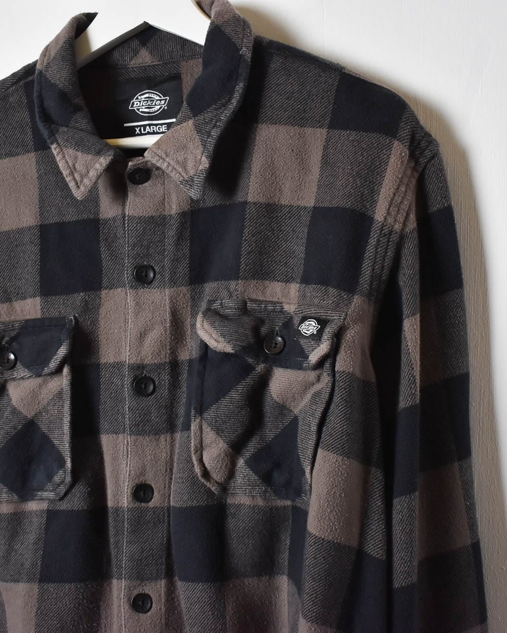 Brown Dickies Flannel Shirt - X-Large