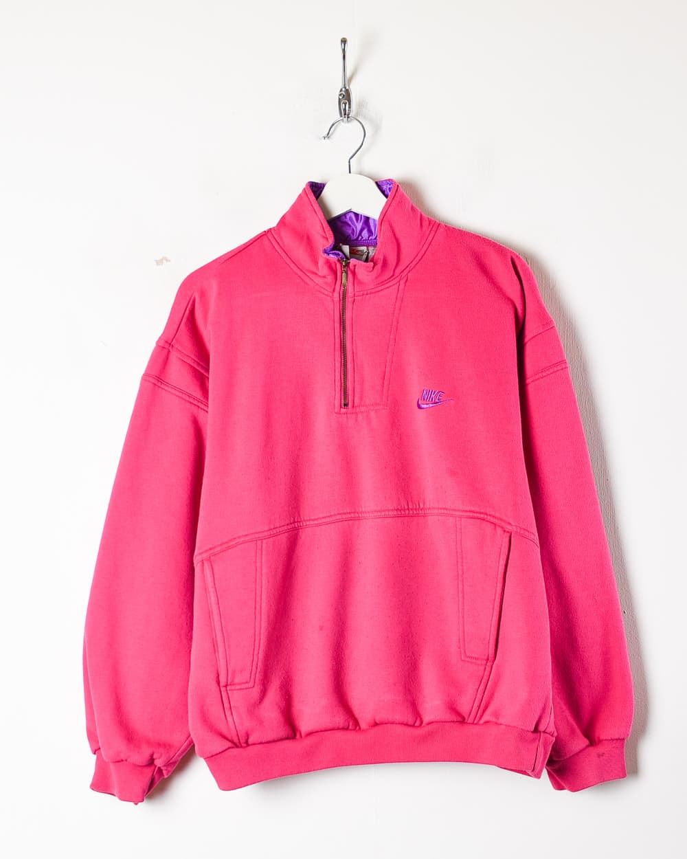 Nike 1/4 Zip Sweatshirt - Small - Domno Vintage 