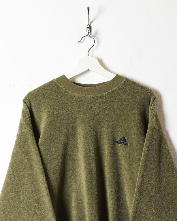 Khaki Adidas Fleece Sweatshirt - Large
