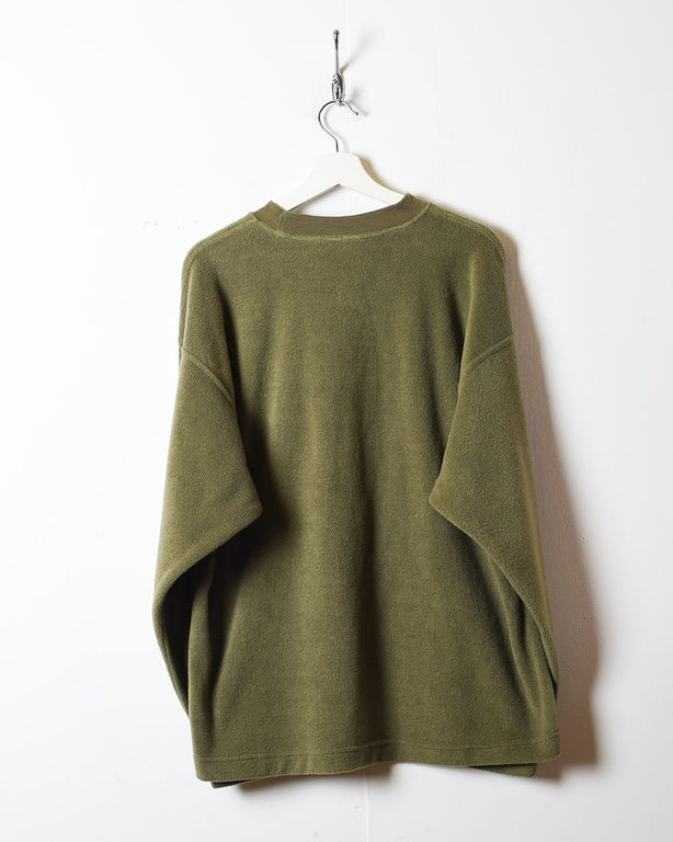 Khaki Adidas Fleece Sweatshirt - Large