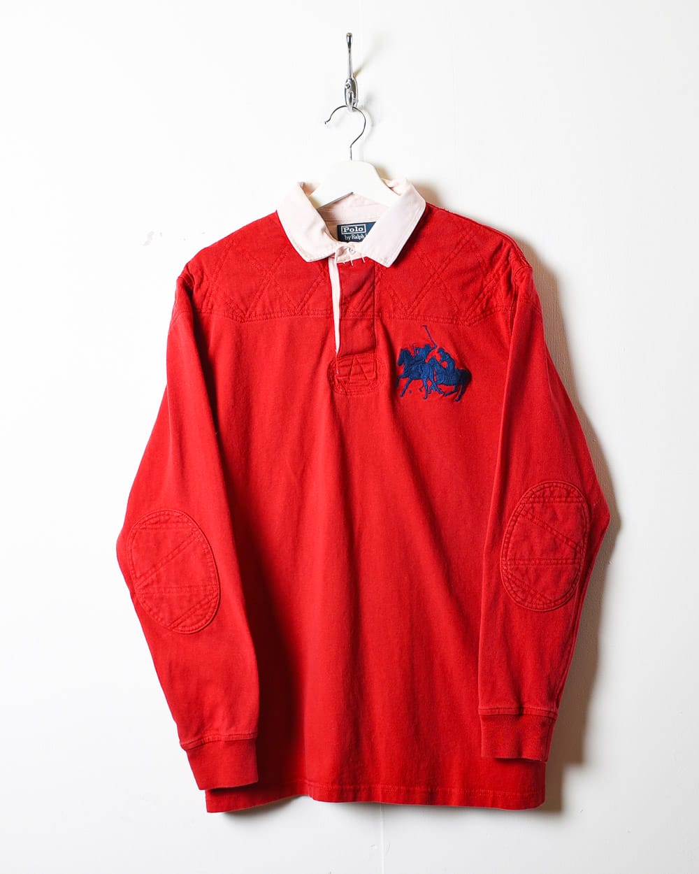 Red Polo Ralph Lauren Rugby Shirt - Large