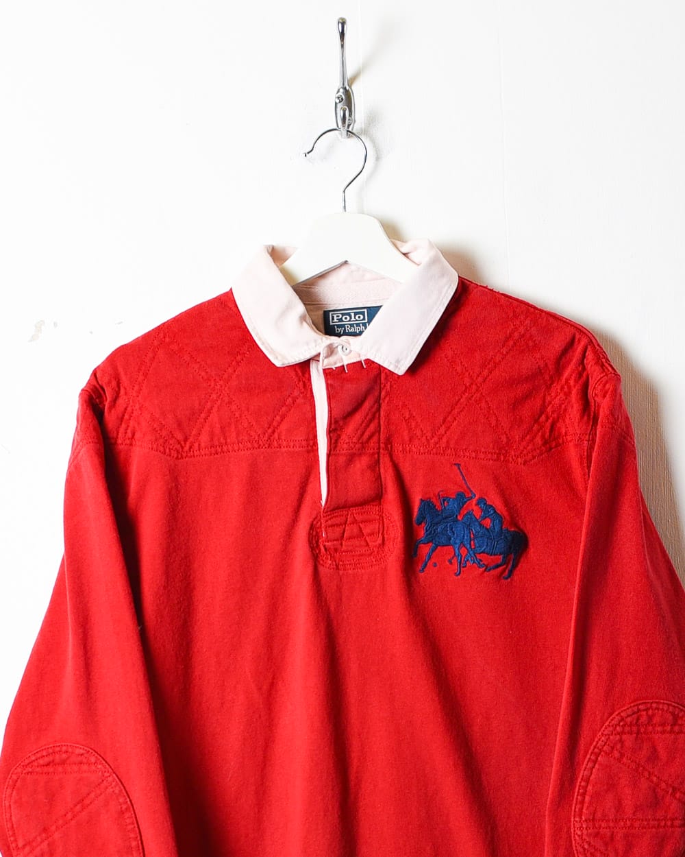 Red Polo Ralph Lauren Rugby Shirt - Large