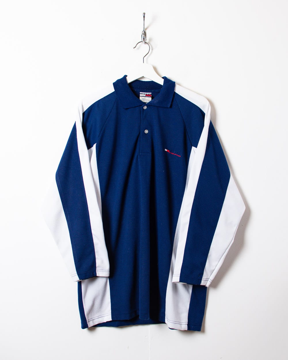 Navy Tommy Hilfiger Athletics Long Sleeved Polo Shirt - Large