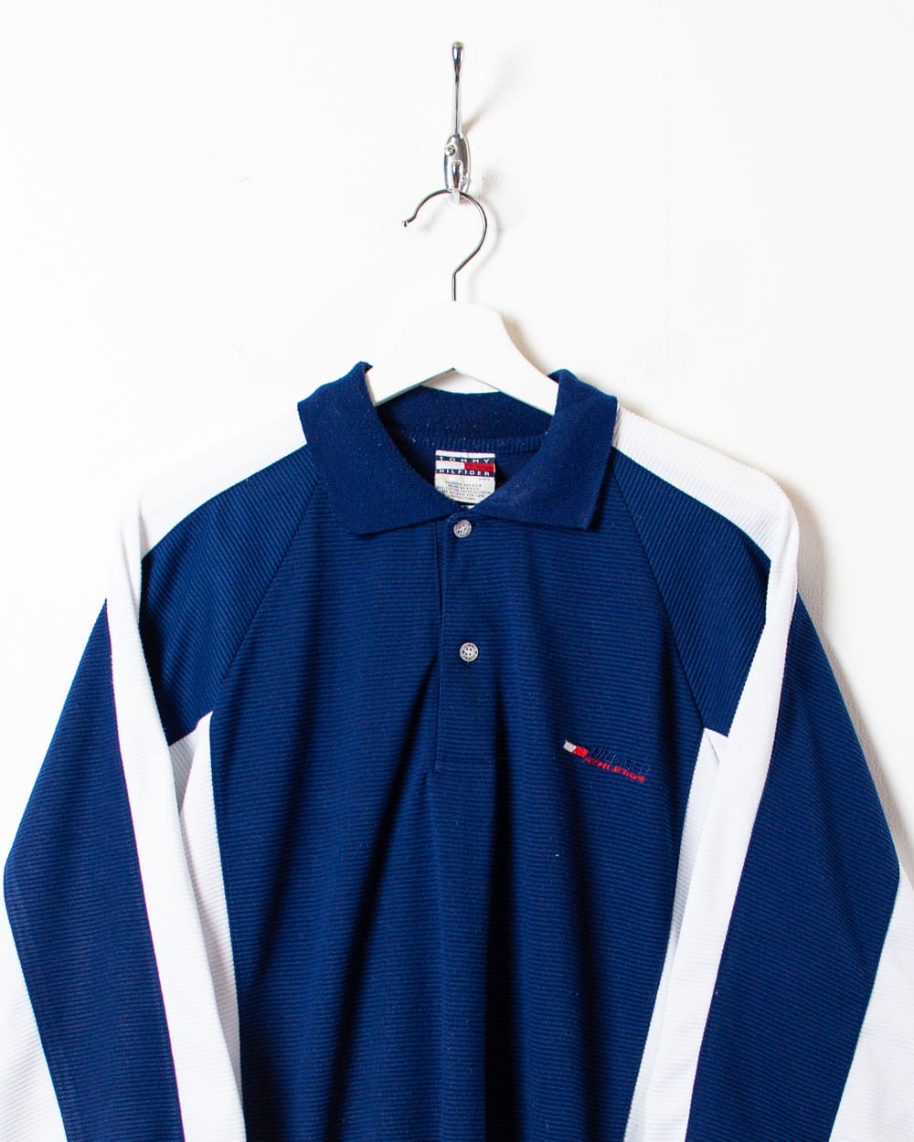 Navy Tommy Hilfiger Athletics Long Sleeved Polo Shirt - Large