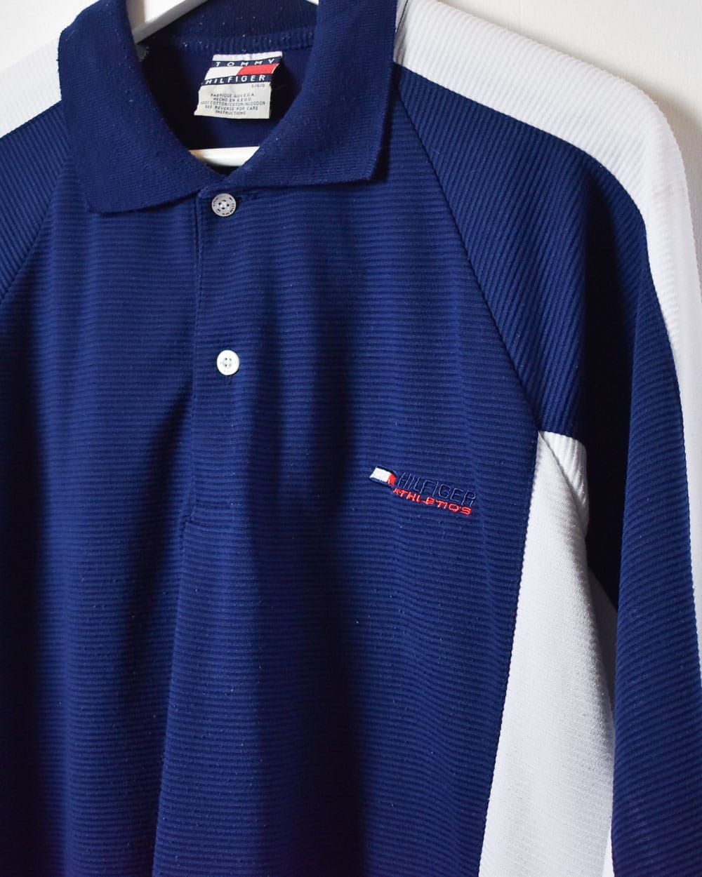 Navy Tommy Hilfiger Athletics Long Sleeved Polo Shirt - Large