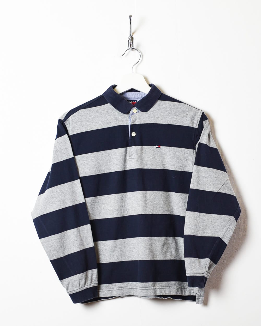 Stone Tommy Hilfiger Striped Rugby Shirt - Small Women's