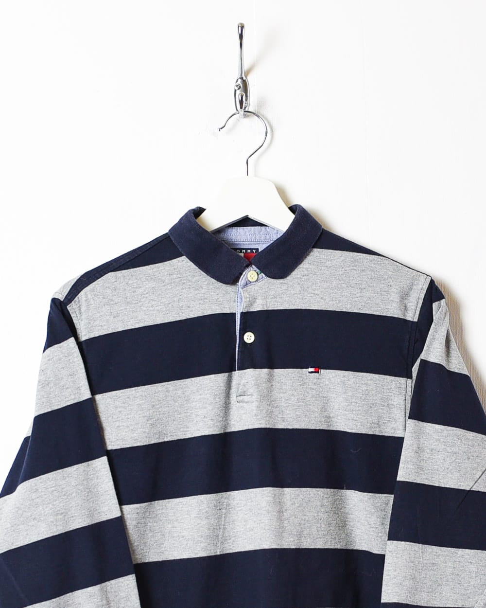 Stone Tommy Hilfiger Striped Rugby Shirt - Small Women's