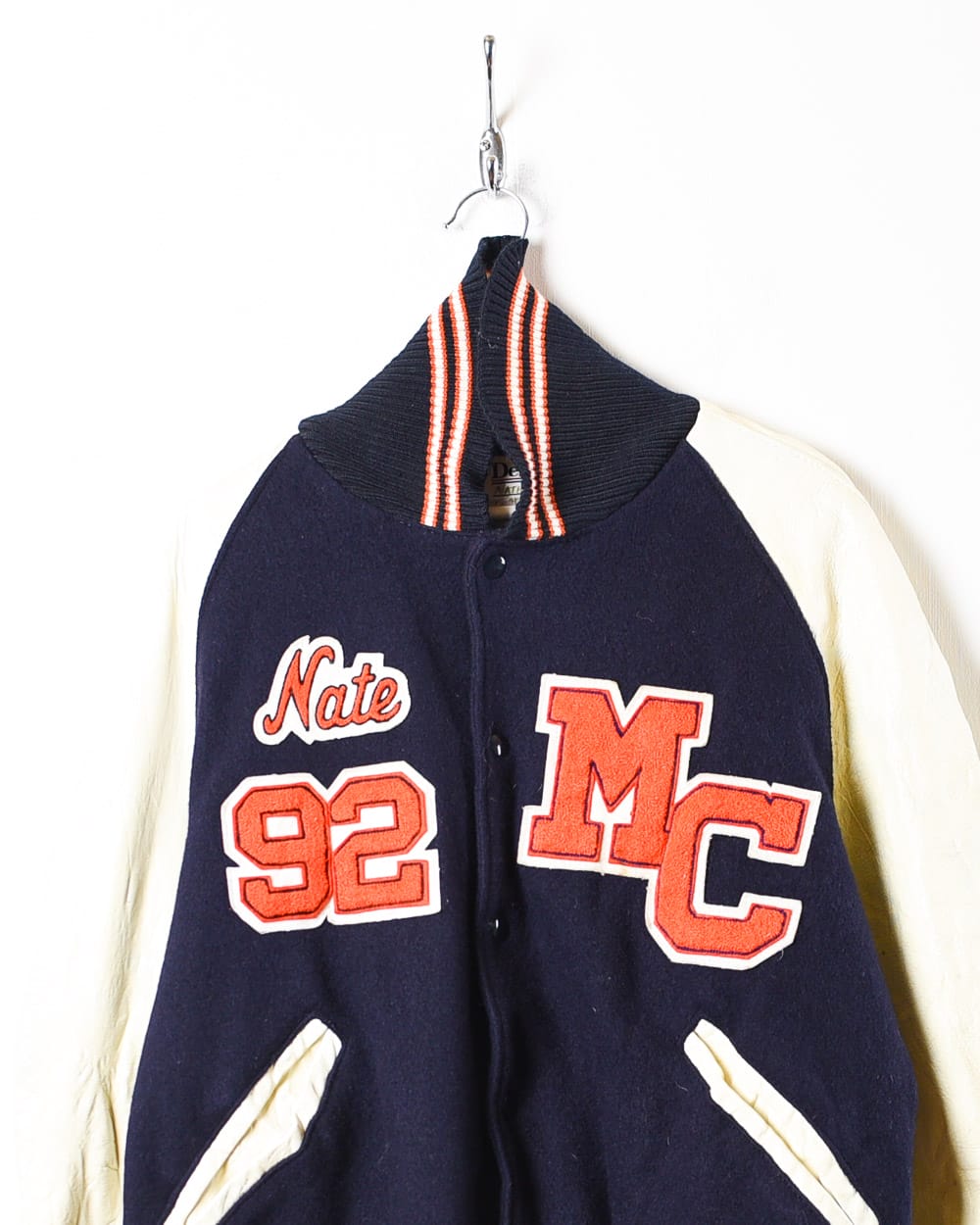 Navy Nate MC 92 Wool Varsity Jacket - Medium