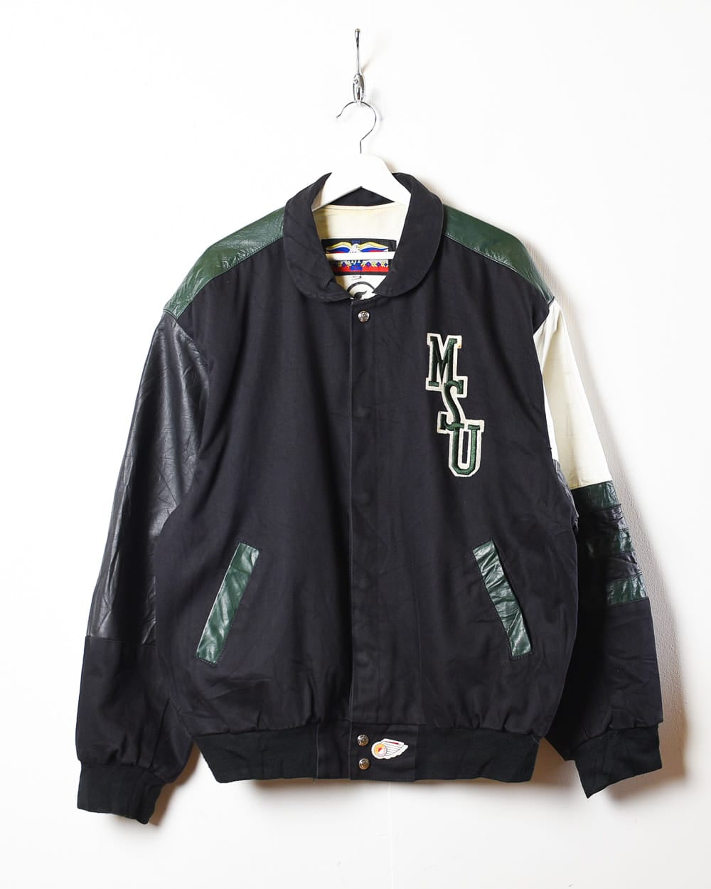 Jeff Hamilton MSU Leather Varsity Jacket X Large
