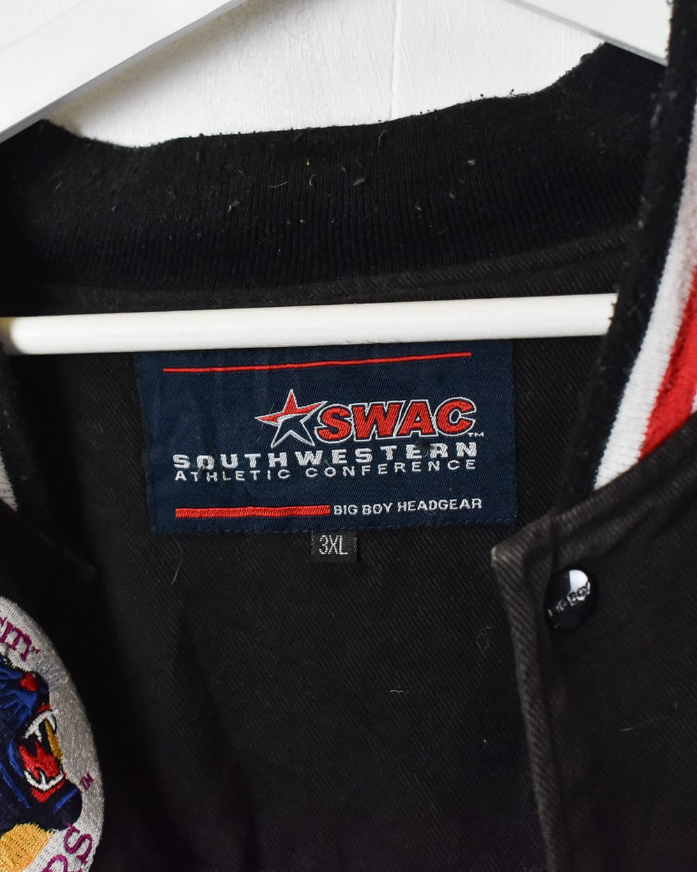 Black South Western Athletic Conference Varsity Jacket - XXX-Large