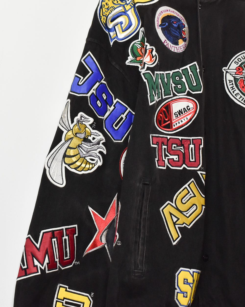 Black South Western Athletic Conference Varsity Jacket - XXX-Large