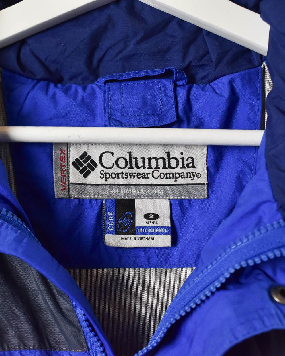 Blue Columbia Vertex Windbreaker Jacket - Small