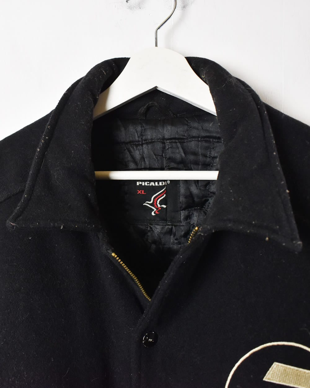 Black Plain Sport Varsity Jacket - X-Large