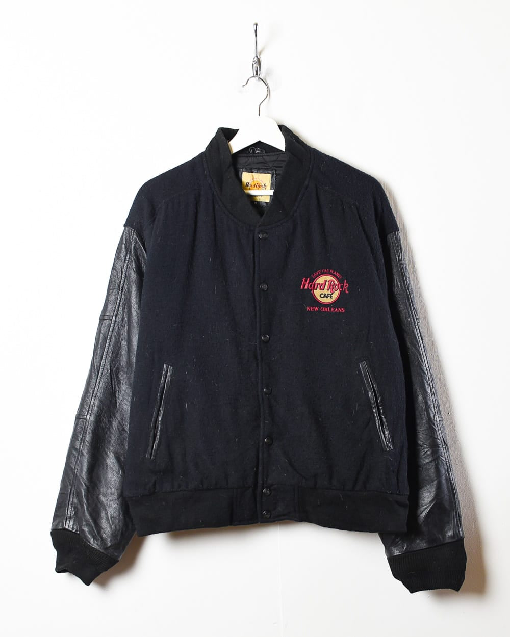 Hard rock cafe leather hotsell bomber jacket