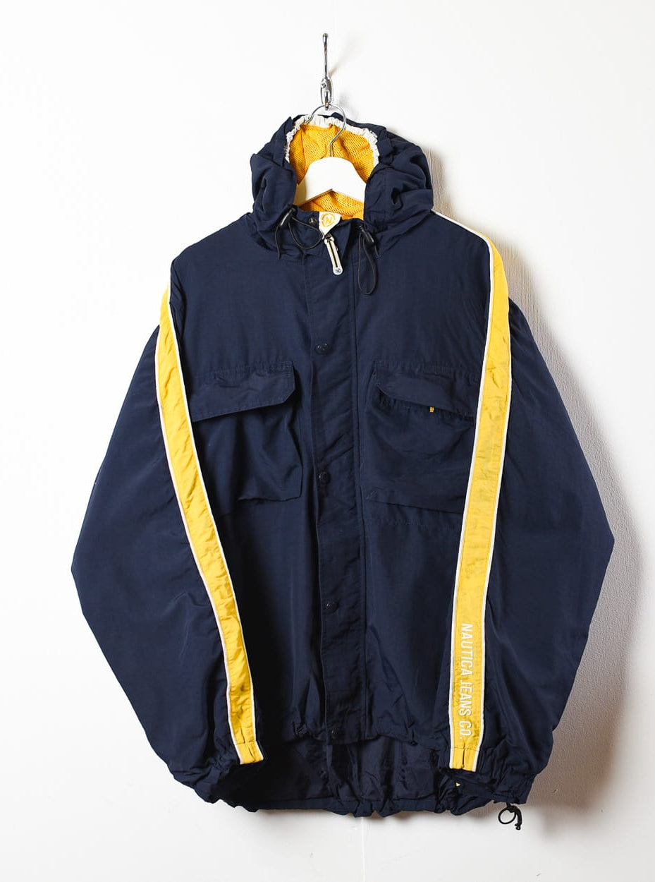 Navy Nautica Jeans Company Hooded Jacket - Large
