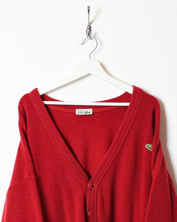 Red Chemise Lacoste Knitted Cardigan - X-Large