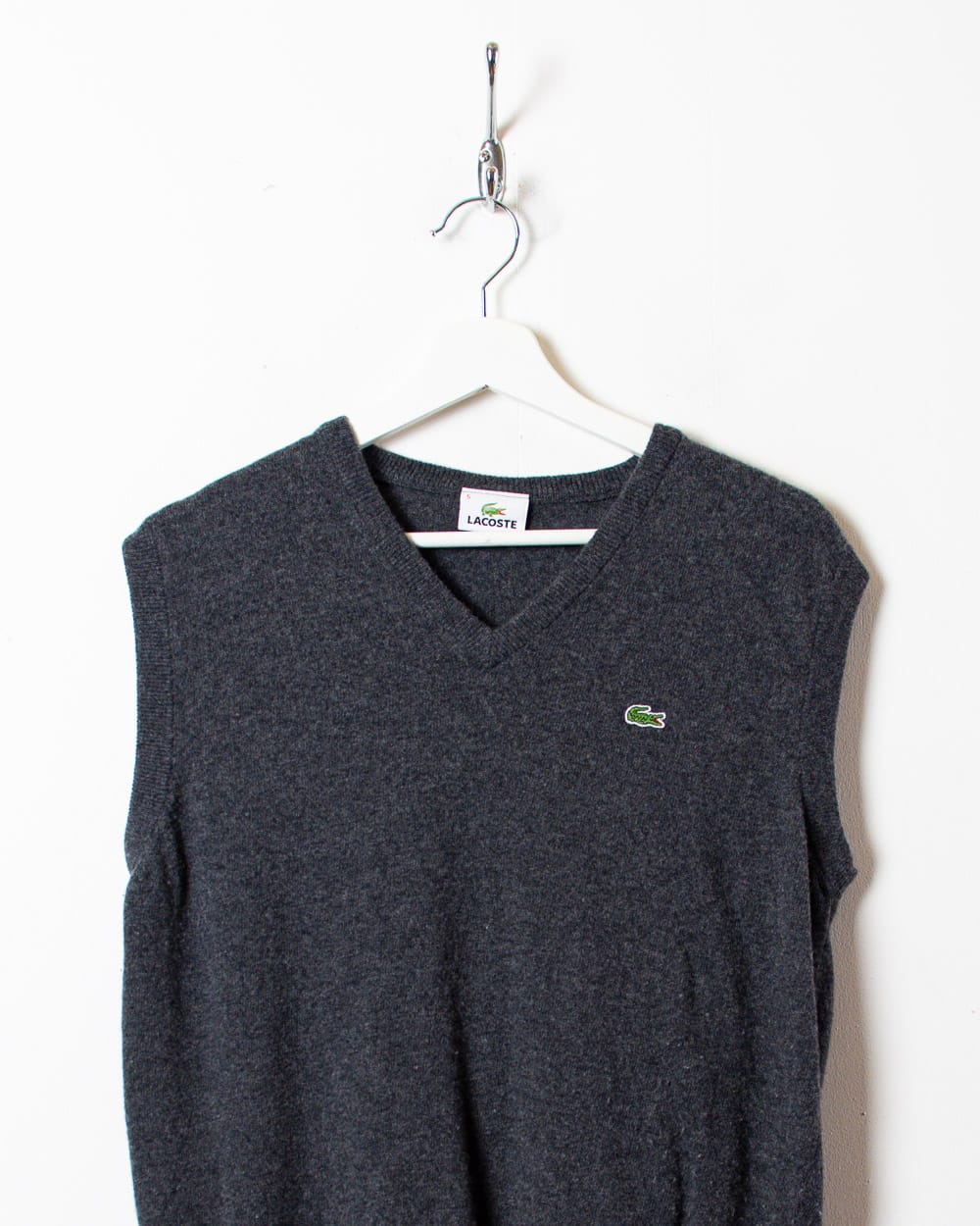 Grey Lacoste Sweater Vest - Small