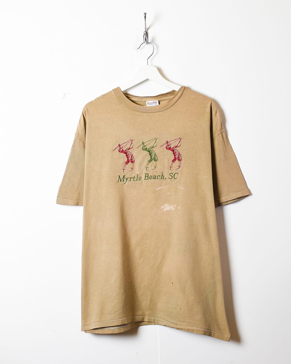 Brown Myrtle Beach SC Golf Single Stitch T-Shirt - X-Large