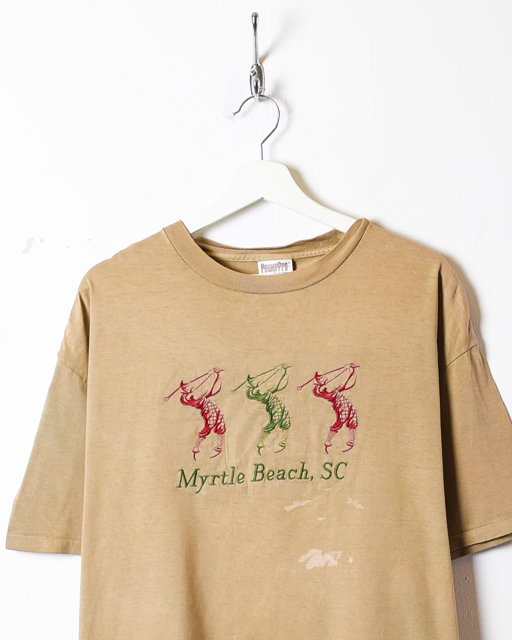 Brown Myrtle Beach SC Golf Single Stitch T-Shirt - X-Large