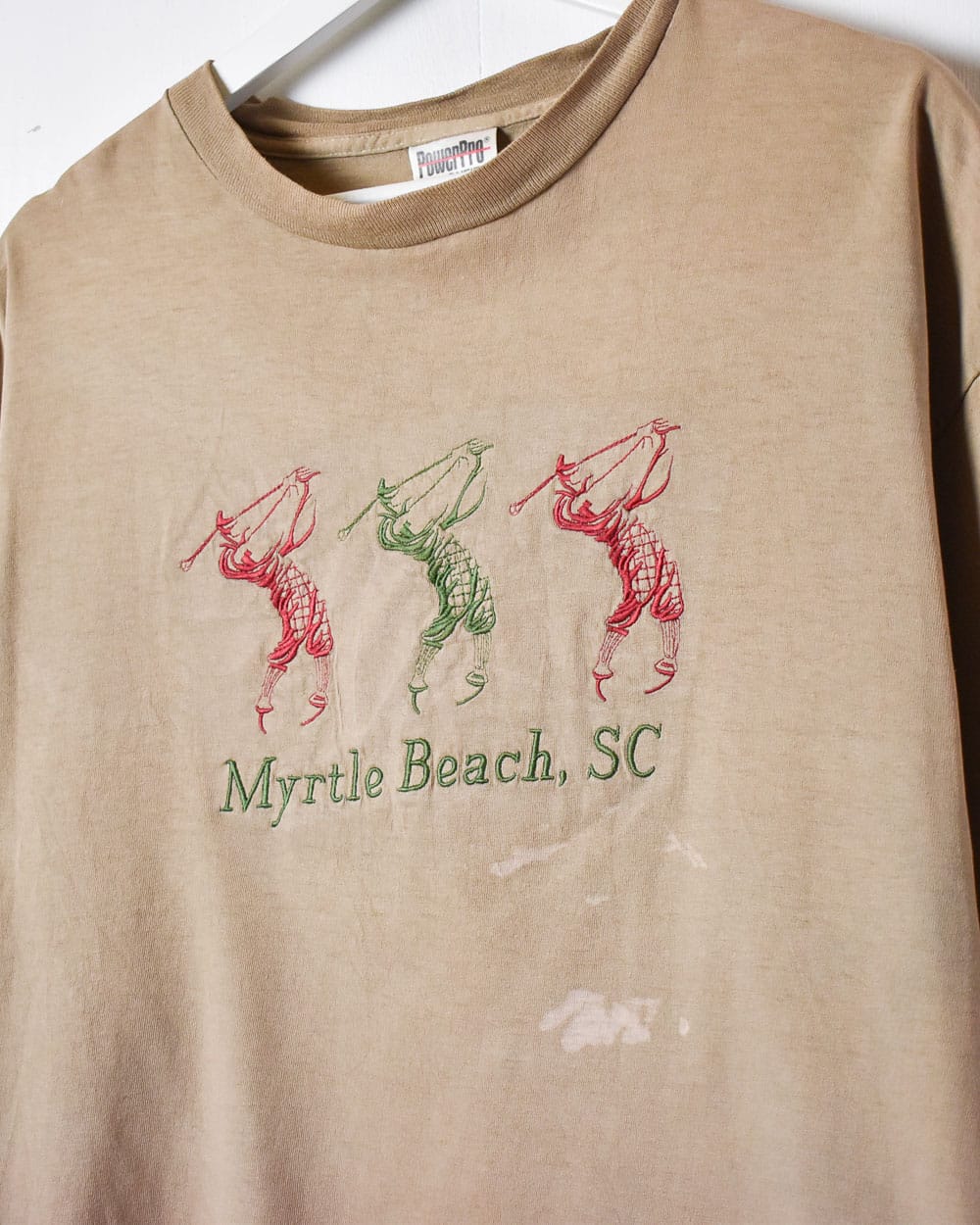 Brown Myrtle Beach SC Golf Single Stitch T-Shirt - X-Large