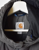 Grey Carhartt Hooded Puffer Jacket - Large