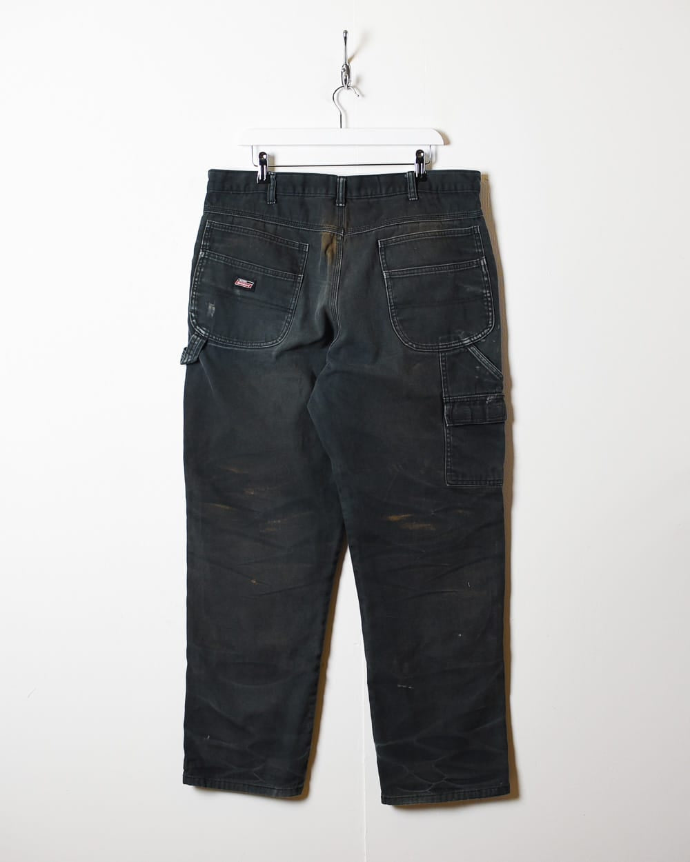 Black Dickies Distressed Double Knee Carpenter Jeans - W38 L31