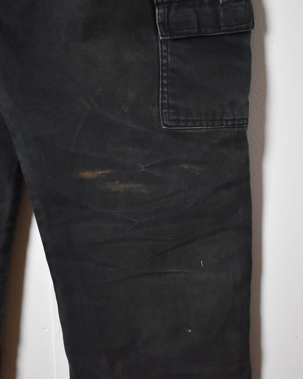 Black Dickies Distressed Double Knee Carpenter Jeans - W38 L31