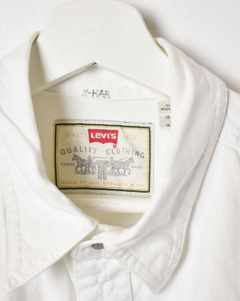 White Levi's Red Tab Denim Shirt - Large