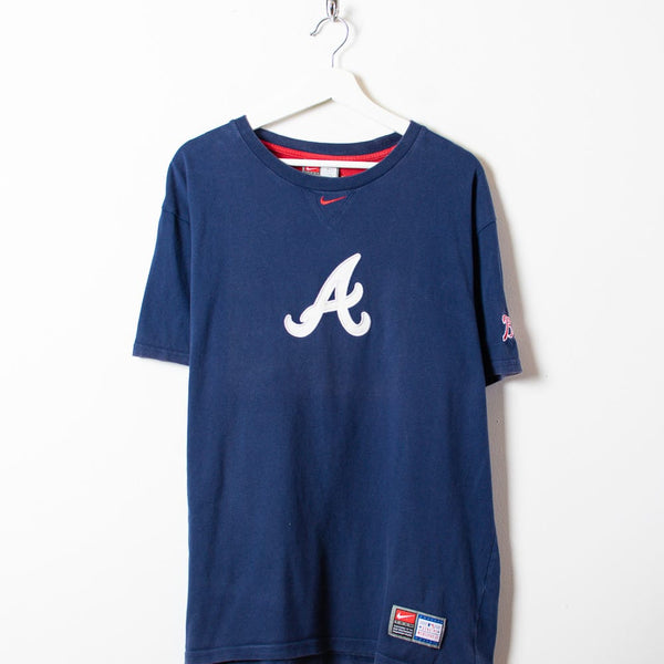 Vintage 90s Navy Nike Team MLB Atlanta Braves T-Shirt - X-Large