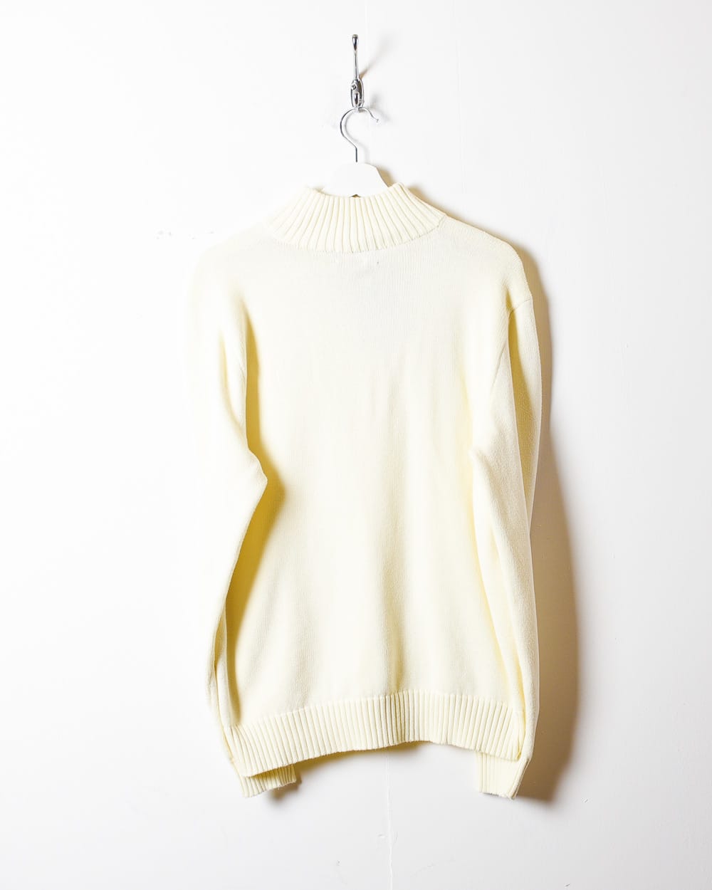 Neutral Polo Ralph Lauren Knitted 1/4 Zip Sweatshirt - Medium