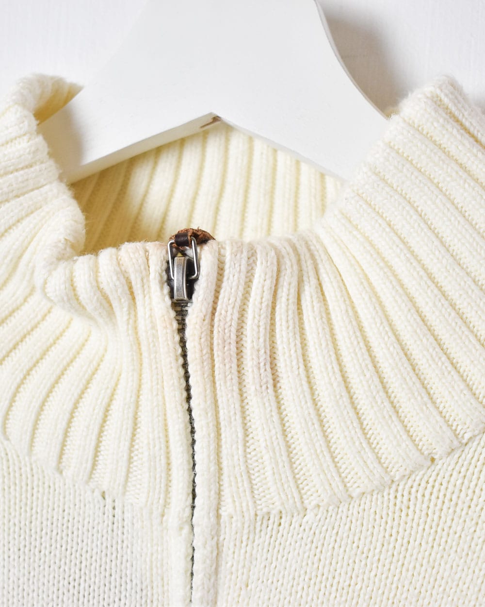Neutral Polo Ralph Lauren Knitted 1/4 Zip Sweatshirt - Medium