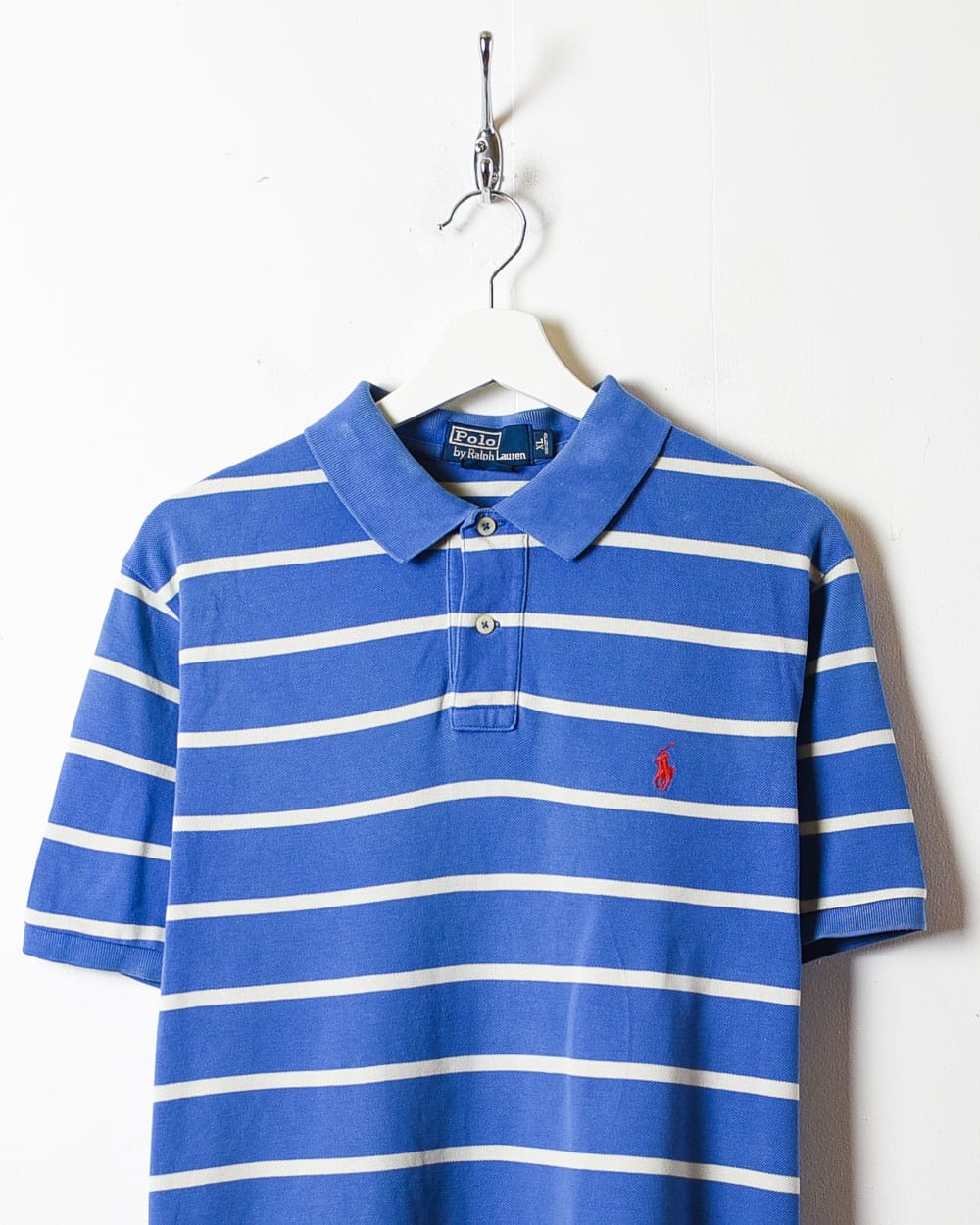 Blue Polo Ralph Lauren Striped Polo Shirt - X-Large