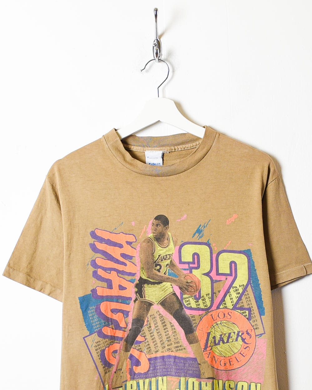 Brown Salem Sports NBA Magic Johnson Single Stitch T-Shirt - Medium