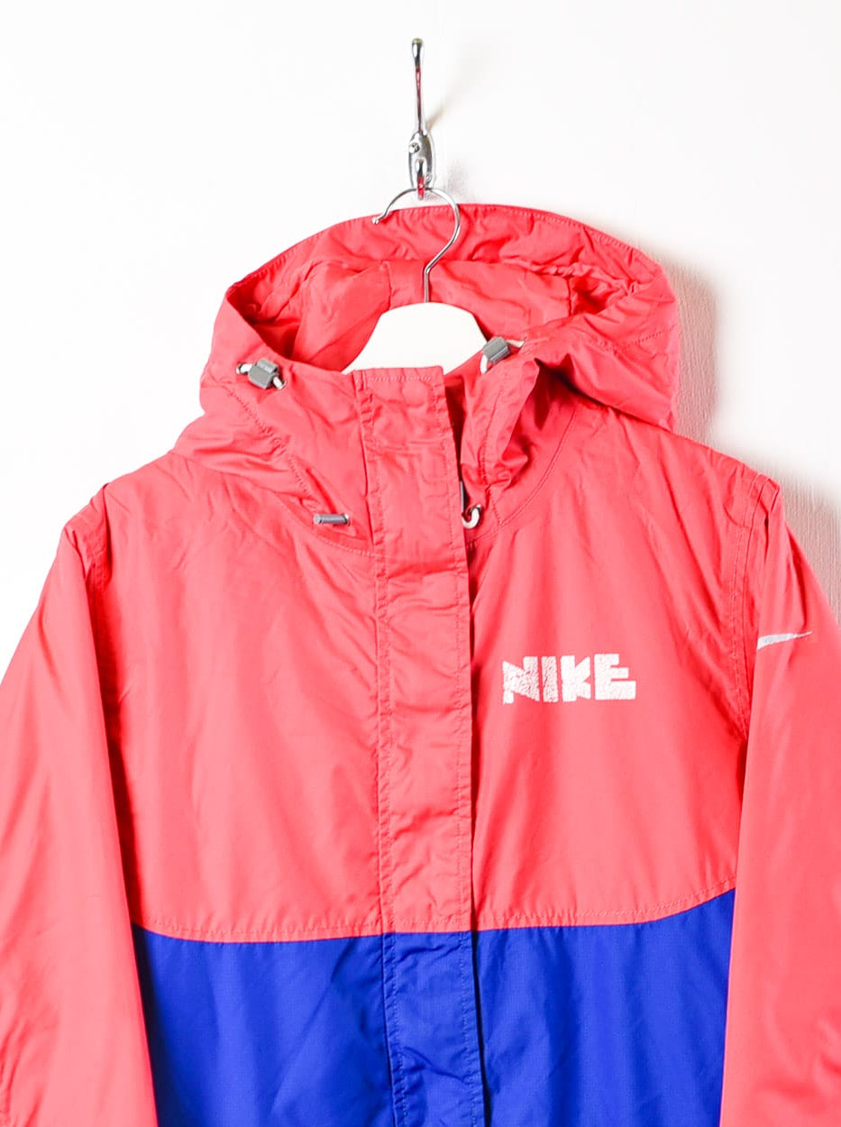 Red Nike Hooded Coat - Medium Women's