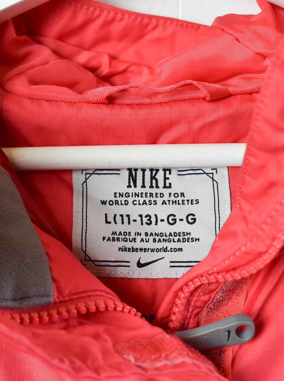 Red Nike Hooded Coat - Medium Women's