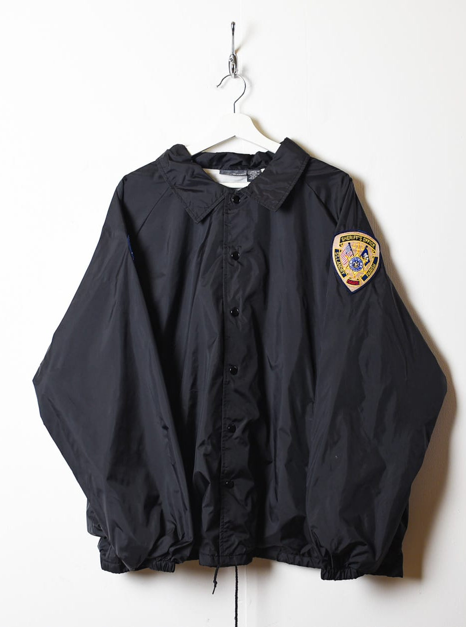 Black Auburn Sport Sheriff's Office Coach Jacket - XX-Large