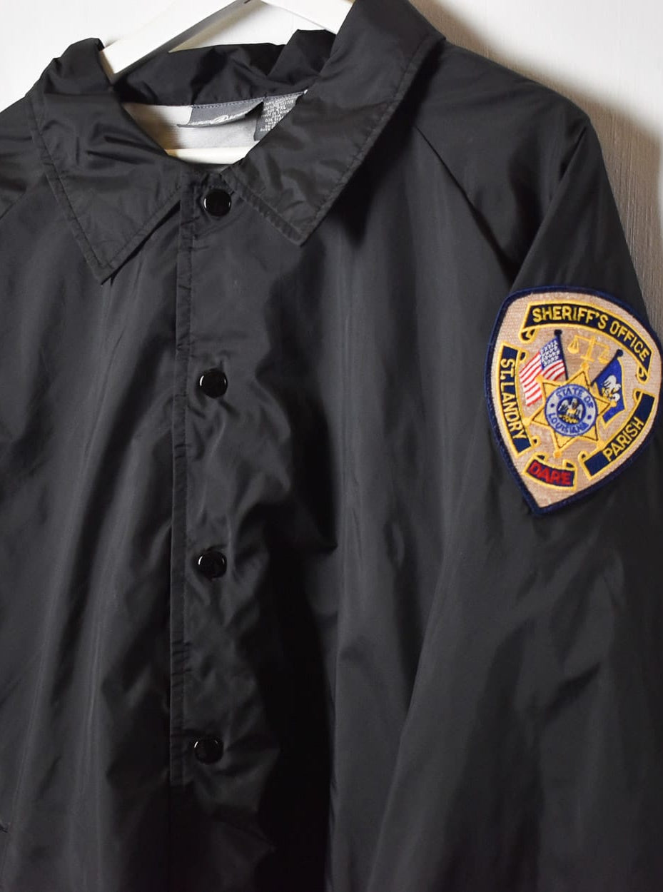 Black Auburn Sport Sheriff's Office Coach Jacket - XX-Large