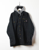 Black Dickies Padded Fleece Hooded Overshirt Jacket - X-Large