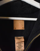 Black Vintage Workwear Fleece Lined Jacket - XX-Large