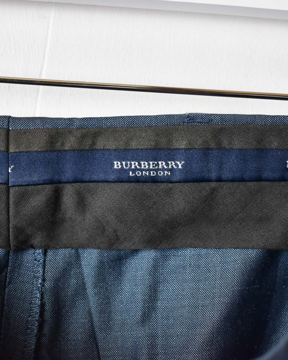 Navy Burberry Trousers - W36 L27