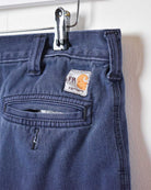 Navy Carhartt FR Worn Jeans - W34 L28