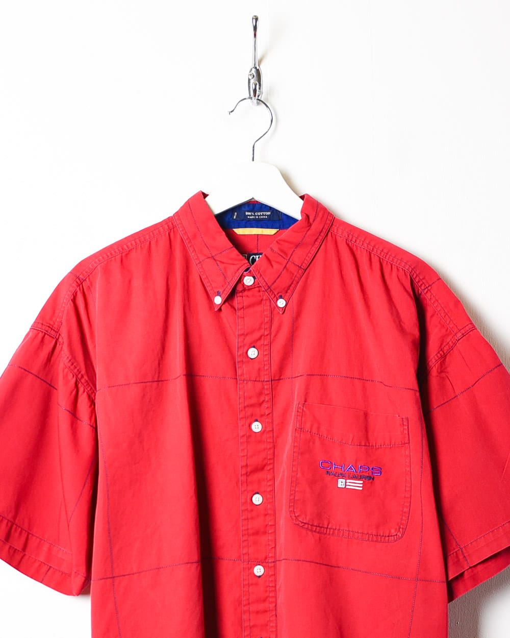 Red Chaps Ralph Lauren Short Sleeved Shirt - Large