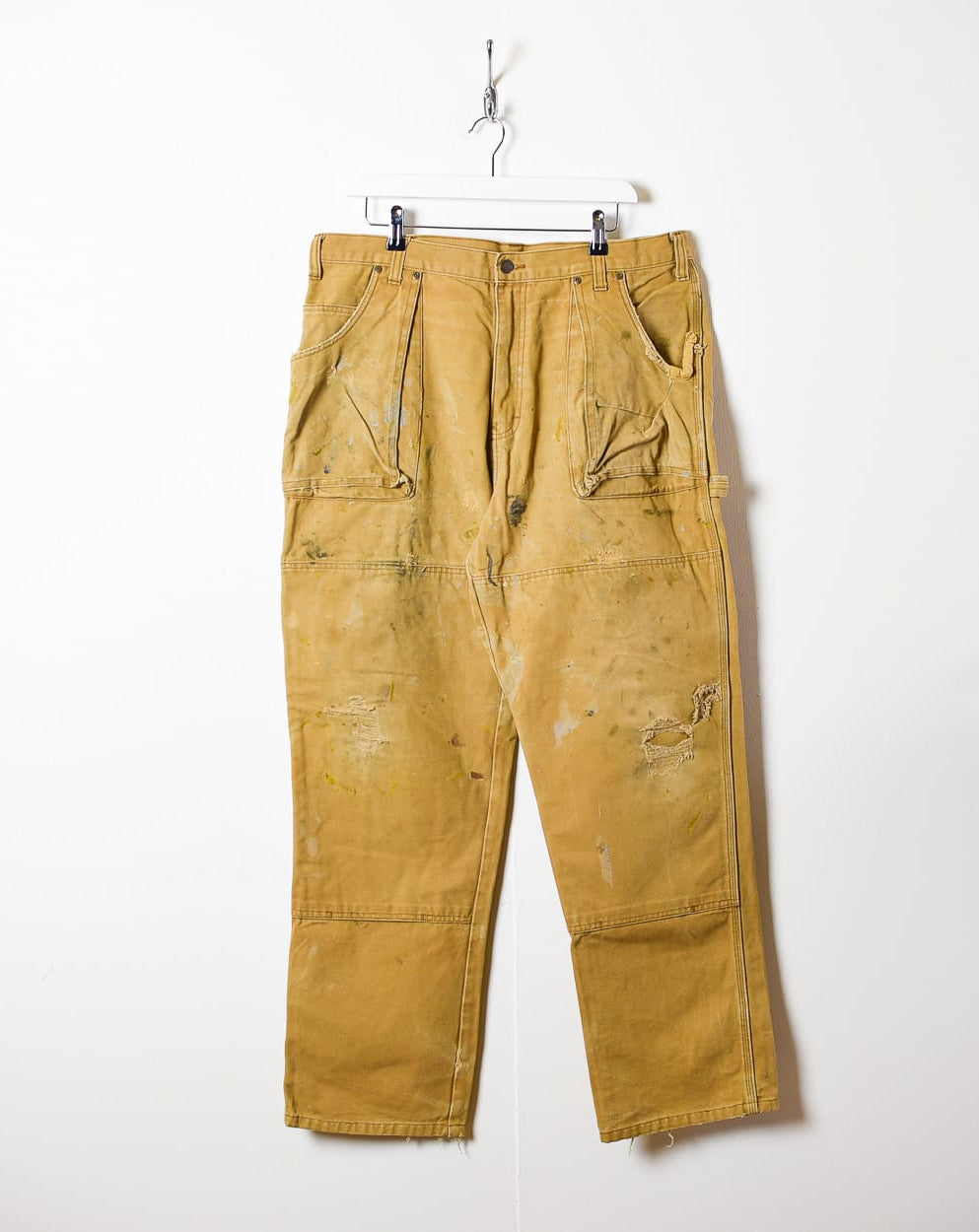 Neutral Dickies Distressed Double Knee Carpenter Jeans - W38 L32