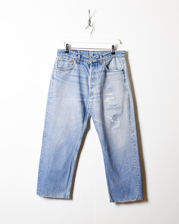 BabyBlue Levi's 501 Distressed Jeans - W32 L25