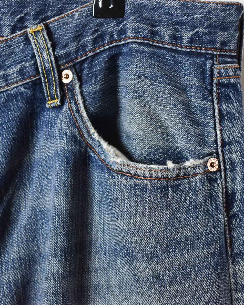 Blue Levi's Distressed 501 Jeans - W36 L31