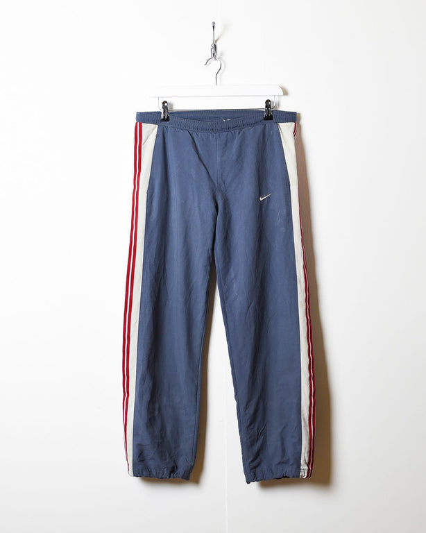 Blue Nike Tracksuit Bottoms - Large Women's