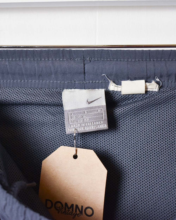 Blue Nike Tracksuit Bottoms - Large Women's