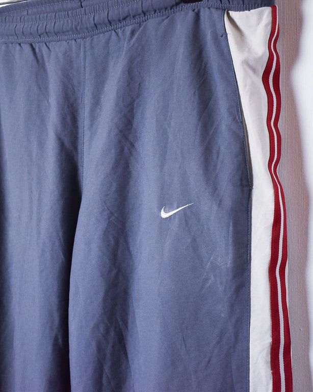 Blue Nike Tracksuit Bottoms - Large Women's