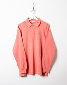 Pink Chemise Lacoste Long Sleeved Polo Shirt - Large